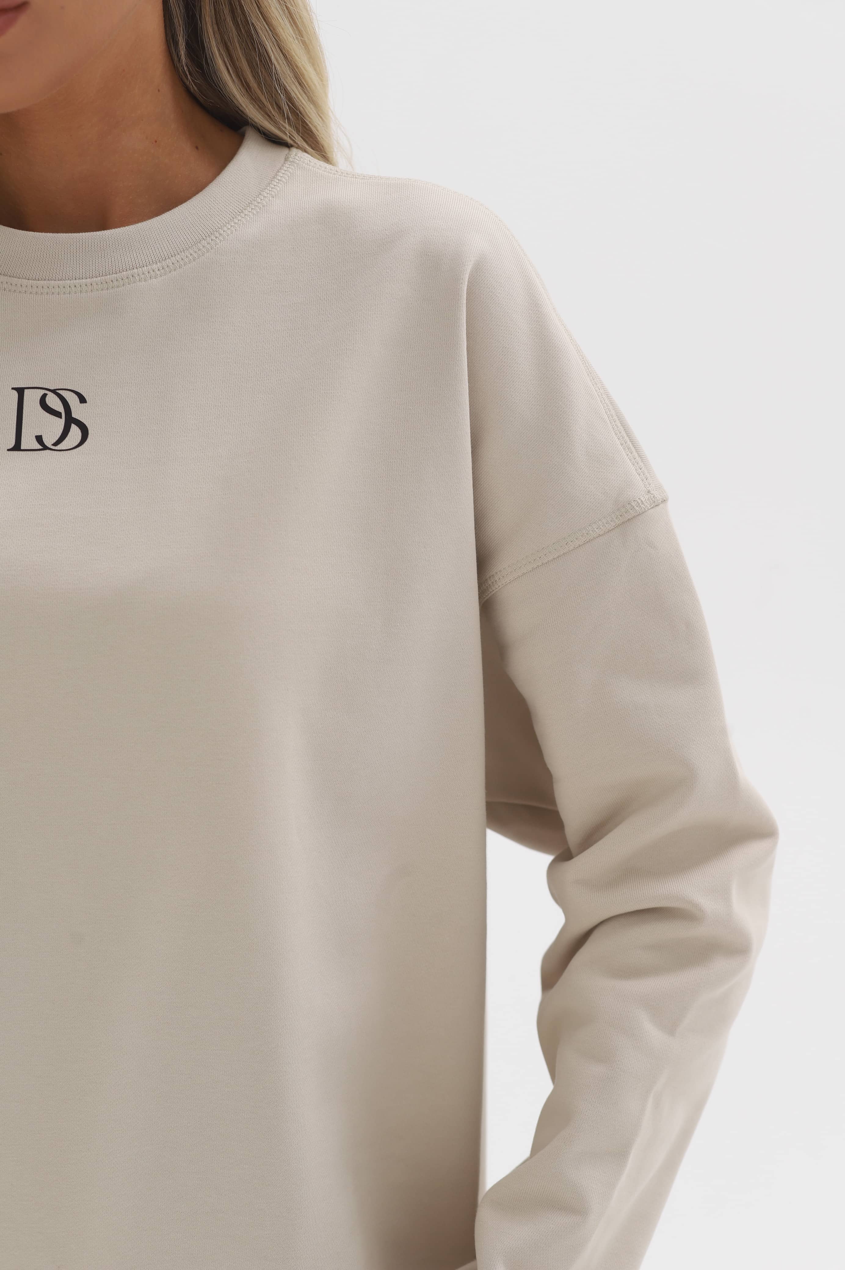 Свитшот с логотипом DS — Бежевый — превью 5